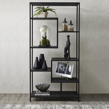 Hill Interiors Large Black Multi Shelf Unit